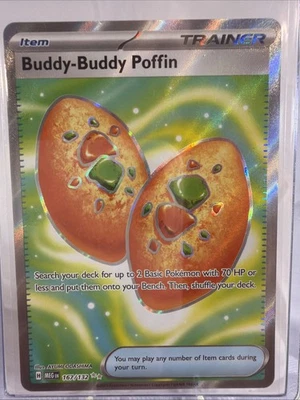 Buddy-buddy Poffin 167/132 Ultra Rare Full Art Mega Evolutions Pokemon TCG NM - Image 1 of 2