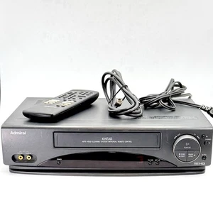 Admiral VCR VHS Player Recorder 4 Head With Original Remote Tested JSJ 20450 - Picture 1 of 10