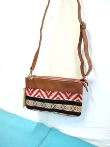 Borsa a tracolla Canyon Sky modello sud-ovest boho arazzo ricamato azteco - Foto 1 di 6