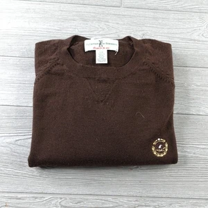 Fairway Greene Robert Trent Jones Golf Club Sweater Mens Large Brown Merino Wool - Picture 1 of 7