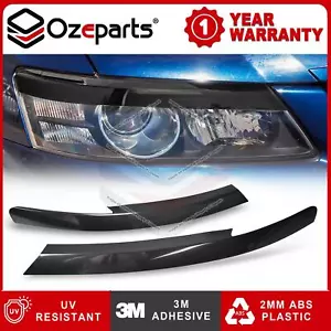 For Holden Commodore VY Headlight Eyelids Eyelid Eyebrows Eye Lids Black Pair - Picture 1 of 3