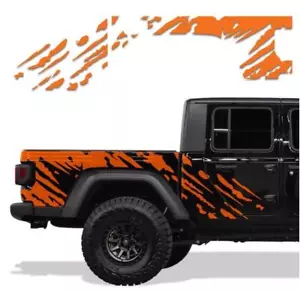 2 PCS Graphics Splash Design Car Side Sticker For Jeep Gladiator Decal 2018-2023 - Picture 1 of 3