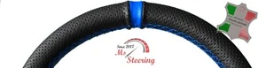 FITS ACURA RSX 02-06 PERF LEATHER STEERING WHEEL COVER ROYAL BLUE 2 STIT+ROYAL B - Picture 1 of 5