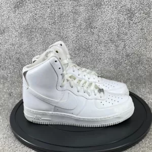 Nike Shoes Mens Size 9 Air Force 1 High Basketball Sneaker White Cushioned - Picture 1 of 12