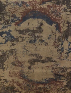 Abstract Modern Hand-knotted Rug 8x10 ft Contemporary Living Room Wool Carpet - Picture 1 of 18