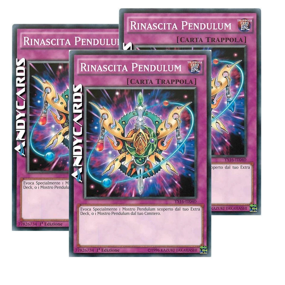 3x RINASCITA PENDULUM • (Pendulum Reborn) • Comune • YS16 IT040 • 1Ed • Yugioh! - Immagine 1 di 1