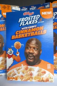 14 EMPTY Kellogg's® SHAQ Frosted Flakes Cinn Basketballs Collectible Cereal Boxe - Picture 1 of 24