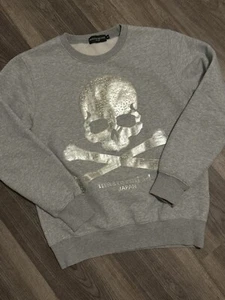 MASTERMIND JAPAN SWEATER (RARE) PUFF PRINT SKULL PUNK GRUNGE Y2K - M (ASIA SIZE) - Picture 1 of 4