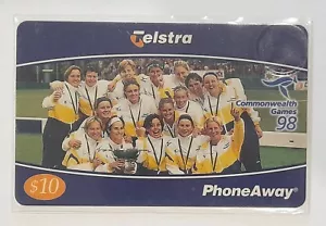 1998 Australia $10 Telstra Commonwealth Games Malaysia PhoneAway card used - Picture 1 of 2