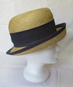 Angiolo Frasconi Strohhut mit dunkelblauem Band, Umfang ca, 55cm - Bild 1 von 7