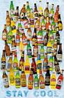 Stay Cool Beer Bottles College Cool Wall Decor Art Print Poster 24x36