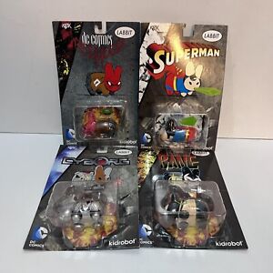 4 DC KidRobot Labbits - Bane, Red Hood, Superman & Cyborg