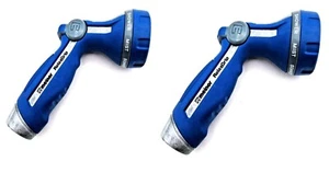 2 Melnor Blue Heavy Duty Garden Water Hose Spray Nozzle 8-Pattern Thumb Control - Picture 1 of 4