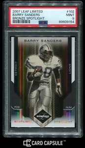 Barry Sanders 2007 Leaf Limited #102 Detroit Lions /32 PSA 9 LOW POP! - Picture 1 of 2