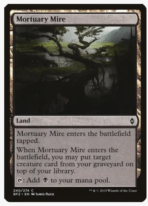 Magic the Gathering Cards Mortuary Mire (x4) PLAYSET Battle for Zendikar NM/LP - Image 1 of 1