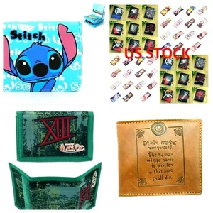 Japan Anime Wallet Death Note Black Cat Mens Shugo Chara Strike Witches Stitch  - Picture 1 of 8