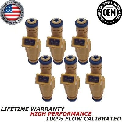 6x NEW OEM Bosch Fuel Injector For 1989-1998 Jeep Cherokee & Grand Cherokee 4.0L - Image 1 of 4