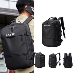 Mochila de viaje para hombre de 17 pulgadas para computadora portátil mochila de compresión al vacío grande de negocios - Imagen 1 de 24