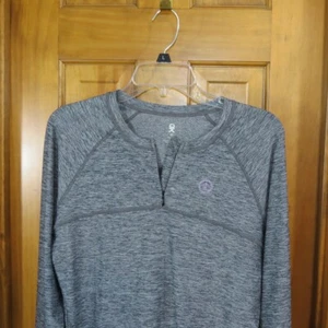 Little Donkey Andy Heather Grey Long Sleeve Activewear Top Size Medium+ - Picture 1 of 7
