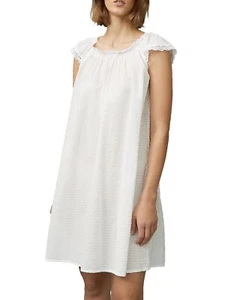 Nuevo Camisón The White Company Blanco Algodón Bordado Encaje Reino Unido 12 - Imagen 1 de 3