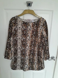 Ladies Dorothy Perkins Maternity Top 12 Snakeskin Animal Print - Picture 1 of 4