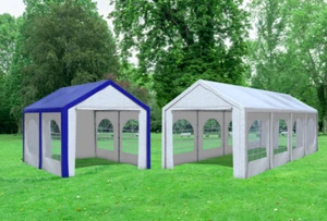 2in1 Kombizelt 3x8m mit 3x4m Dach PE Partyzelt Festzelt wasserdicht Modular - Bild 1 von 12