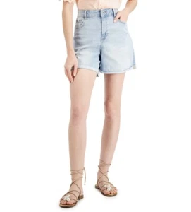 INC International Concepts Women's High-Rise Raw Hem Denim Shorts Size 14/32 - Picture 1 of 3