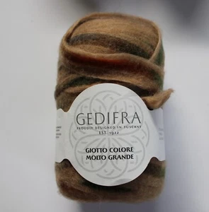 Gedifra Molto Grande 100% Lana Virgen Cobre Marrón con Rojo Verde 200gr 60m - Imagen 1 de 4