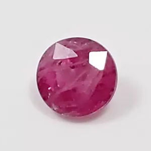 0.33 carat 4.0 mm Round Red Pinkish Color Natural Ruby Precious Loose Gemstone - Picture 1 of 9