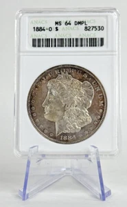 1884-O Morgan Silver Dollar $1 ANACS MS64 DMPL New Orleans Mint SOAP BOX - Picture 1 of 2