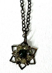 Collar Vintage Madame Alexander Elise Flor Cissie "Esmeralda" Años 50 - Imagen 1 de 4