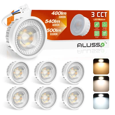 LED Modul Flach Dimmbar CCT 230V Spot Lampe 6W Einbaustrahler GU10 MR16 Ersatz - Bild 1 von 4