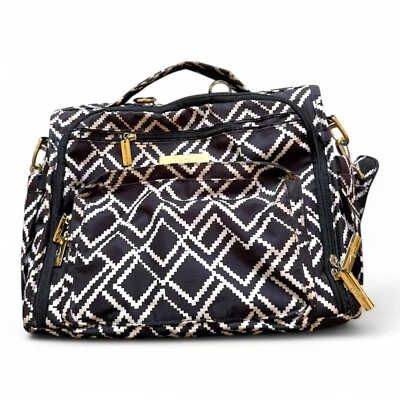 Ju-Ju-Be Diaper Backpack in Black & White Empress Print with Changing Pad - Image 1 of 4