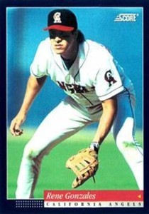 #455 Rene Gonzales - California Angels -1994 Score Baseball