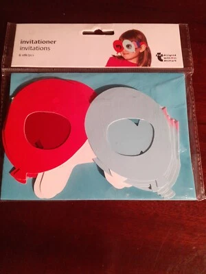Childrens  Shaped Glasses Masks Party Invitations 6 Pack  - Image 1 of 2
