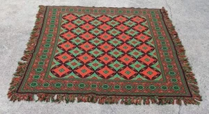 🔶️RETRO VINTAGE 70s AFGHAN TURKISH HIPPIE BOHO BEDSPREAD BLANKET PSYCH TRIP OP - Picture 1 of 5