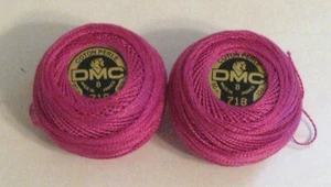 DMC Cotton Perle Thread Size 8 Needlepoint 10g France Lot of 2 - Picture 1 of 113