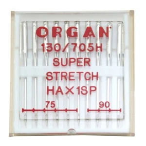Pack of 10 Organ HAX1SP Super Stretch Needles for Home Sewing Machine - Picture 1 of 1
