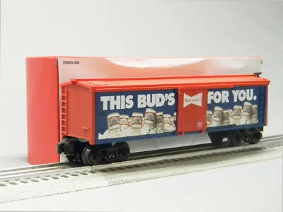 LIONEL THIS BUD'S FOR YOU REEFER O GAUGE budweiser anheuser busch 2128110 NEW - Image 1 of 4