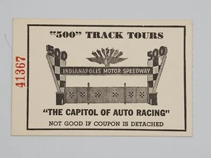  Indianapolis 500 Track Tours Card Bearer of Ticket #41367-Excellent-Sharp  - Picture 1 of 4
