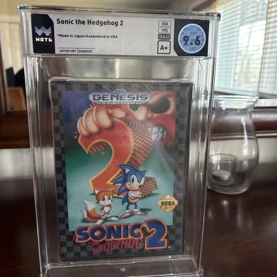 Sega Genesis Sonic 2 Graded WATA 9.6 A+ SEALED Hard Case!! - Image 1 of 2
