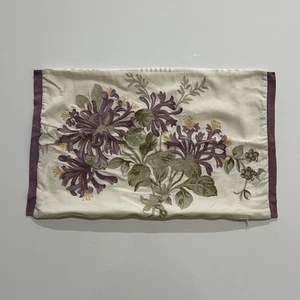 Laura Ashley Embroidered 100% Cotton Purple Grape cushion cover 52cmX35cm - Picture 1 of 3