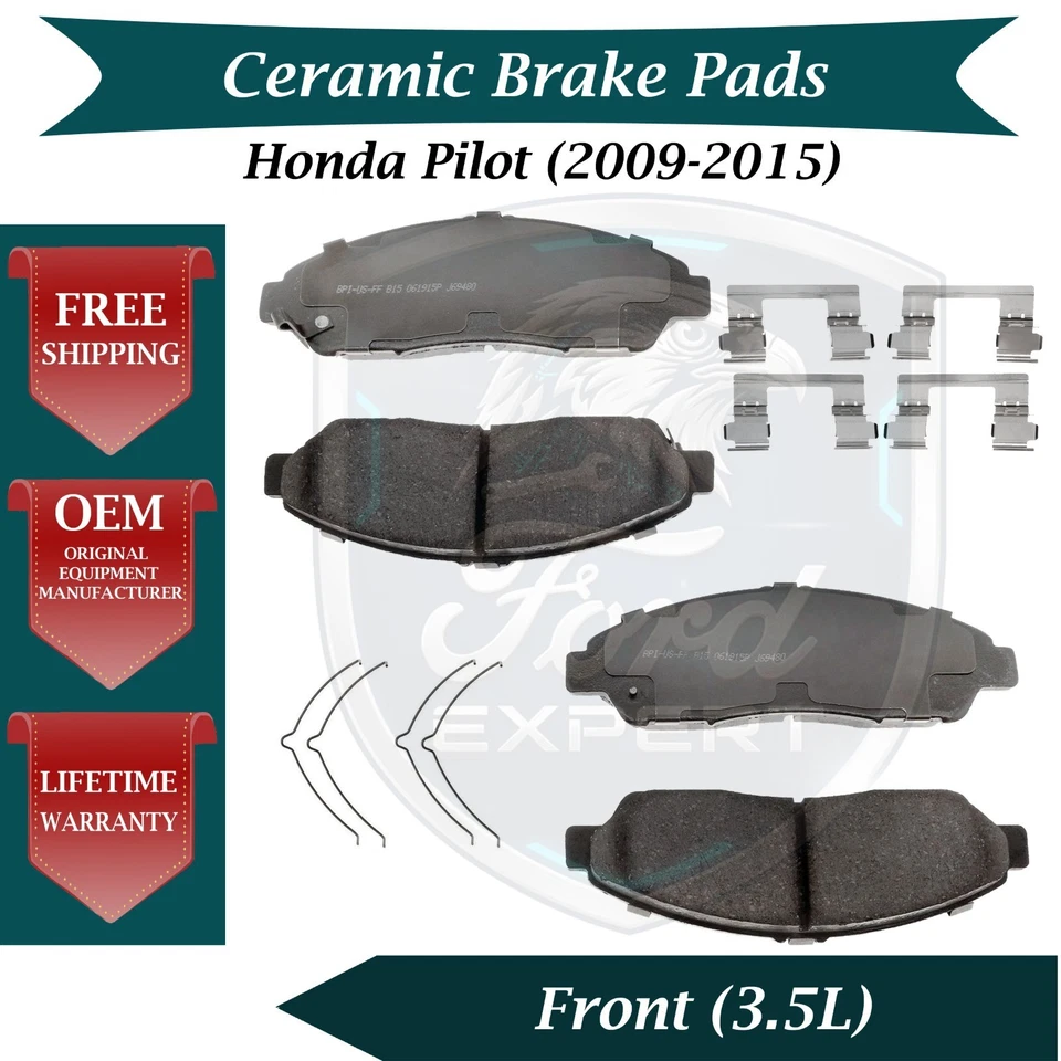 NUEVO OE Kit de pastillas de freno delanteras de cerámica para Honda Pilot 2009-2015 garantía de por vida Foto 1 de 4