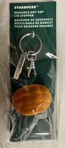 PORTACHIAVI ZUCCA STARBUCKS RIUTILIZZABILE TAPPO COPERCHIO TAZZA CALDA - NUOVO CON ETICHETTE! - Foto 1 di 1