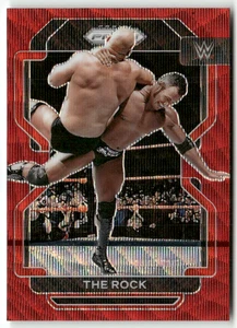 Topps WWE 2022 Prizm No. 191 The Rock Red Wave Prizm - Bild 1 von 2