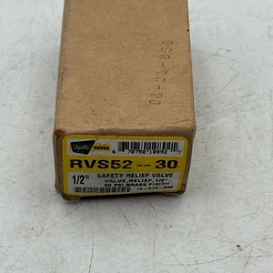 Apollo Valves Safety Relief Valve 1/2" Brass RVS52-30 30 PSI Brass Finish-Used - Picture 1 of 4