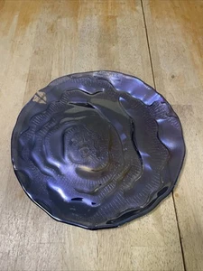 Roscher & Co Blue Leaf Flower Collector Plate 9 1/4" - Picture 1 of 4