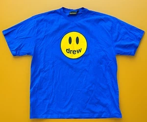 Justin Bieber Drew House T-Shirt Adult XL Blue Short Sleeve Crewneck Mascot Logo - Picture 1 of 7