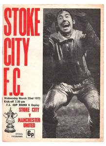 Stoke City v Manchester United 1971-1972 FA Cup 22/03/1972 - Picture 1 of 2