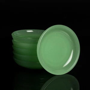 Murano Glas Teller / Schälchen Set von 6 Cenedese Green Vintage Mid Century - Picture 1 of 4